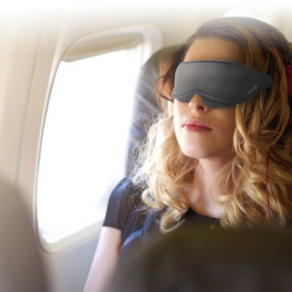 pack all 眼罩男女通用旅行飞机火车睡眠遮光透气可调节睡觉助眠护眼眼罩 灰色