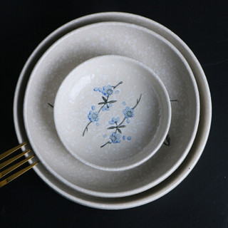 敏杨 餐具套装碗碟套装陶瓷碗盘碟汤碗筷子日式餐具礼盒装送礼雪花瓷22只装