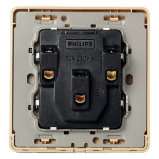 商品飞利浦(philips) 开关插座 飞逸系列 10a五孔插座 质感银