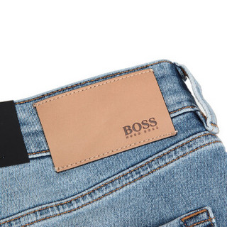 HUGO BOSS 雨果博斯 奢侈品 男士浅蓝色棉质牛仔裤 50389795 440 31/34码