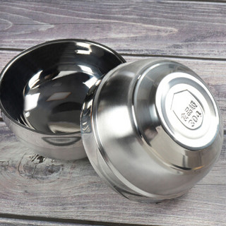 Beisesi 贝瑟斯 304不锈钢碗 2只装12CM家用饭碗汤碗餐具 防烫 耐用