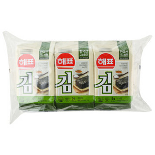 韩国进口 海牌 传统海苔45g（5g*9包）寿司零食休闲海苔