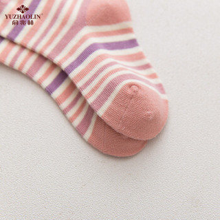 俞兆林（YUZHAOLIN）儿童袜子 男女童棉袜宝宝中筒袜5双装 羽毛兔女童 M码4-6岁（14-16cm）
