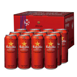 星达露啤酒大麦酒 500ml*12听 Estrella Damm 西班牙进口啤酒 巴塞罗那 巴塞罗那足球俱乐部官方啤酒