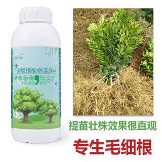 溶智 腐植酸水溶肥高含量液体冲施肥蔬菜果树冲施肥含有机质功能肥抗冻抗旱提苗促根长叶壮杆膨果上色1kg/瓶