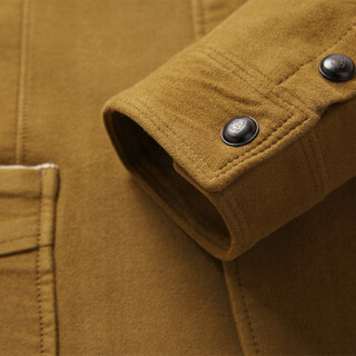 北极绒（Bejirong）男士商务休闲西服修身全棉磨毛水洗西服外套 MDX15-385 驼色 180/XL