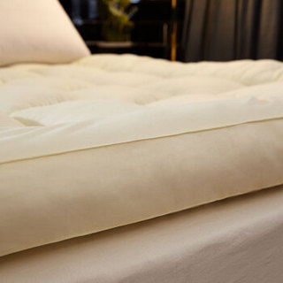 雅鹿 床垫 加厚榻榻米软垫可折叠防滑单双人床褥子羽丝绒床褥 米黄 150*200cm