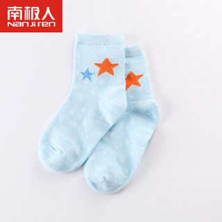 南极人 儿童袜子男女童袜子休闲棉袜透气4双装 星空系列 XXL(适合7-9岁）