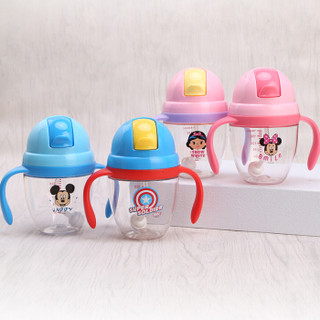 迪士尼（Disney）婴儿吸管杯耐摔 1-3岁幼儿园宝宝吸管杯带重力球学饮杯婴幼儿 300ML