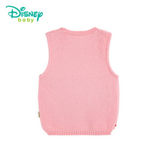 迪士尼(Disney)童装春季新品女童背心女宝宝针织衫马甲181S995 粉色 4岁/身高110cm