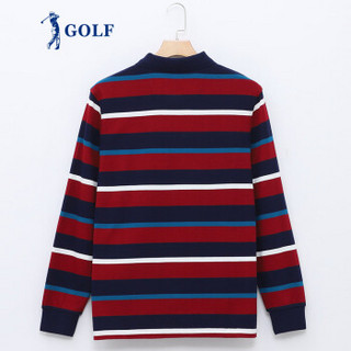 GOLF 高尔夫 新品条纹色T恤男商务休闲纯棉POLO衫青年 3701007