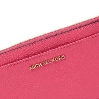 MICHAEL KORS 迈克·科尔斯 MONEY PIECES系列  MK卡包玫瑰粉皮革女士大号卡包卡夹 30F8GO2N6C