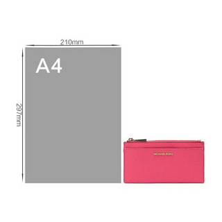 MICHAEL KORS 迈克·科尔斯 MONEY PIECES系列  MK卡包玫瑰粉皮革女士大号卡包卡夹 30F8GO2N6C