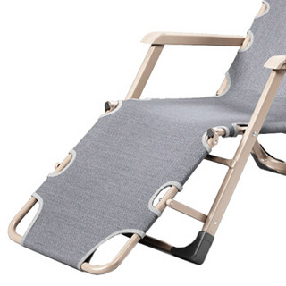 欧宝美简易便携折叠椅夏天家用多功能躺椅午休椅灰色