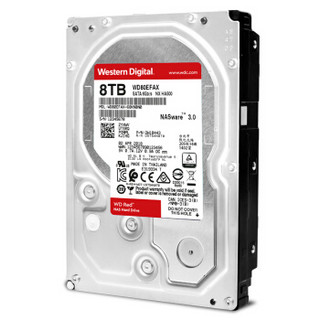 Western Digital 西部数据 红盘系列 3.5英寸NAS硬盘 8TB(5400rpm、256MB)WD80EFAX