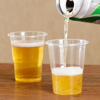 幸福人家 一次性杯子180ml/100只/10包 共1000只箱装 塑杯 家用水杯