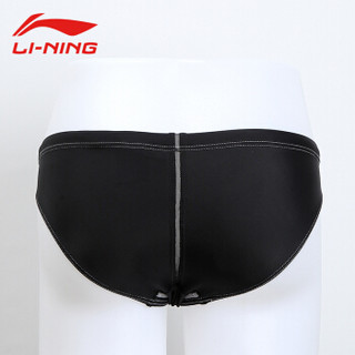 李宁 LI-NING 泳裤男士三角舒适训练竞速专业游泳裤LSSL007-1 黑色 XL