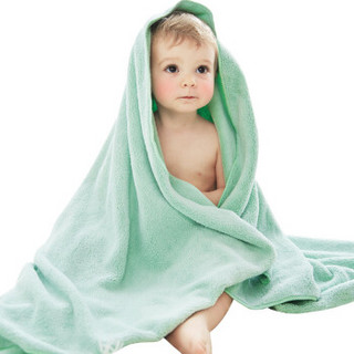 卡伴 (Curbblan) 婴儿浴巾微米吸水新生儿宝宝洗澡大毛巾 粉色100*120cm