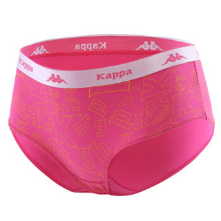 Kappa 卡帕 女士中腰莫代尔薄款性感提臀透气三角内裤K P8K05 玫红 160