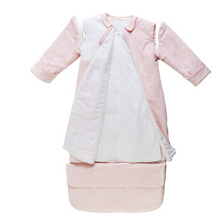 良良(liangliang) 婴儿睡袋花纱格成长脱胆四季可用粉色110*47cm