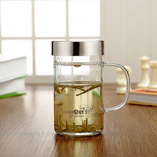 金灶（KAMJOVE）玻璃泡茶杯茶水分离 月牙杯茶道杯随手杯加厚耐热玻璃过滤绿茶杯 TP-506