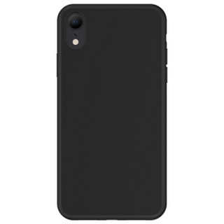 优加 苹果XR手机壳iPhonexr手机壳 液态硅胶全包防摔软壳男女款保护套6.1英寸 黑色