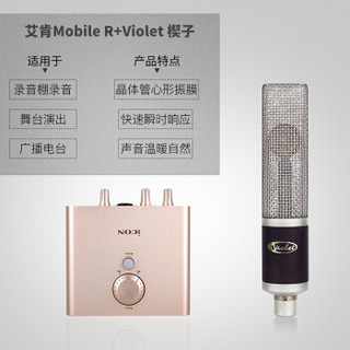 艾肯（iCON） Mobile R VST外置声卡电脑手机通用主播直播设备全套 Mobile R+Violet 紫罗兰 The Wedge 楔子
