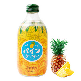 日本进口 友桝友傑（jie）友树友升碳酸菠萝味汽水 300ml/瓶