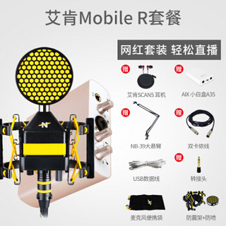 艾肯（iCON） Mobile R VST外置声卡电脑手机通用主播直播设备全套 Mobile R+Worker Bee工蜂