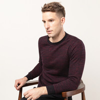 海之宁 保暖内衣男士加绒加厚打底棉毛衫秋冬季可以外穿秋衣秋裤套装防寒保暖 8009酒红 XXL码