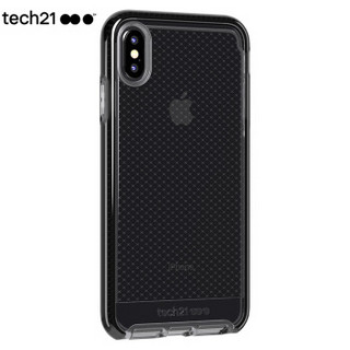 tech21苹果手机壳保护套 iPhoneXs Max苹果Xs Max防摔手机壳 菱格纹烟熏黑6.5英寸 摄像头保护 支持无线充电