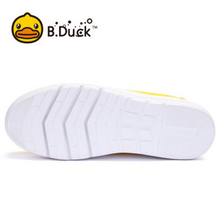 B.Duck  小黄鸭 女款纯色板鞋时尚卡通印花耐穿防滑 Y935904 白色 37