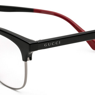 GUCCI 古驰 eyewear 中性款光学镜架 板材光学镜架 GG0409OK-003 黑色镜框 53mm