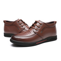 RED DRAGONFLY 红蜻蜓 男士商务休闲保暖高帮棉皮鞋 WTD80991/92 棕色 40
