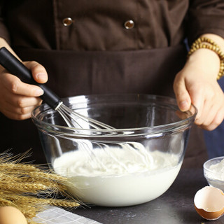 展艺 烘焙工具 圆形玻璃打蛋盆 和面盆 加深沙拉碗料理碗