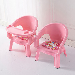 好尔 Haoer 凳子带餐盘宝宝凳 会叫的塑料凳   带餐盘叫叫椅粉色