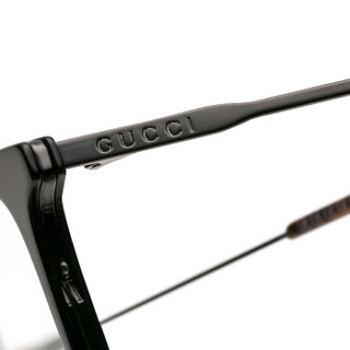 GUCCI 古驰 eyewear 男款光学镜架 板材光学镜架 GG0412OK-002 黑色镜框 53mm