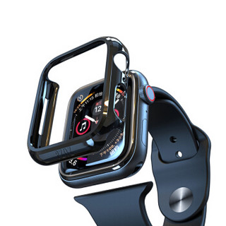 派滋 苹果iwatch4保护套壳 苹果手表4代保护套表盘全包外壳 手表S4配件 44mm 黑色
