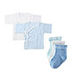 百亿补贴：PurCotton 全棉时代 纯棉纱布婴儿服 短款2盒+棉袜3双