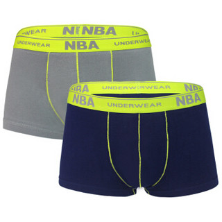 NBA 男士内裤 男款弹力棉平角内裤 柔软舒适透气棉内裤 4条礼盒装 XL N8XB4002M-K-XL (XL、平角裤、棉质面料)