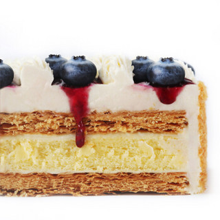 MCAKE蓝莓千层拿破仑创意生日蛋糕水果生日宴会节日蛋糕 5磅 同城配送