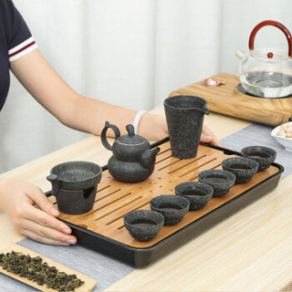 承文阁  陶瓷功夫套组 茶具套装家用茶具泡茶器茶壶茶杯整套 整体功夫茶具带茶盘C2017