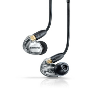 舒尔 Shure SE425-V+BT1 双单元动铁 入耳式耳机 高解析 隔音耳机 无线蓝牙耳机 运动耳机 碳银色