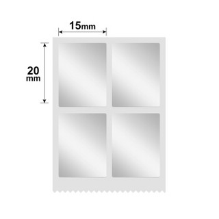 精臣标签机B50固定资产平面设备机房货架哑银纸标签纸 PET亚银不干胶贴纸条码纸15*20mm*1500张双排（银色）