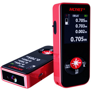 HCJYET 40米彩屏充电 手持式迷你激光测距仪 红外线距离测量仪 量房仪 电子尺 HT-204