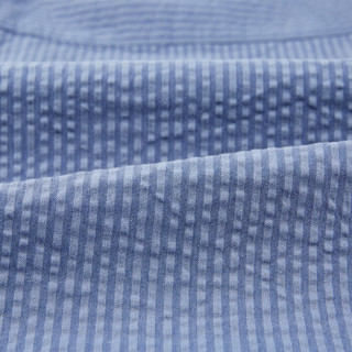 海澜优选商务休闲长袖衬衫时尚条纹男士衬衫FNEAJ38006A蓝灰条纹(15)