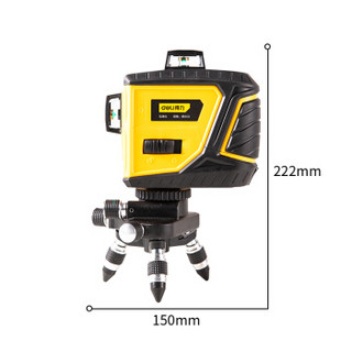 得力(deli) 绿光水平仪贴墙仪激光12线红外线水平仪强光打线投线仪 DL4167
