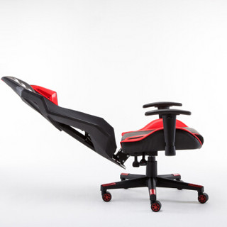 伯力斯 电脑椅 炫酷可躺电竞椅 办公椅 人体工学游戏椅MD-075-2 红色