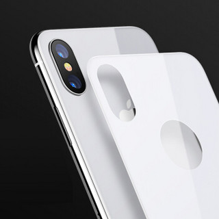 凯普世 苹果X钢化膜 iPhoneX钢化膜 全屏覆盖防爆手机玻璃保护膜后贴膜 5.8英寸白色后膜
