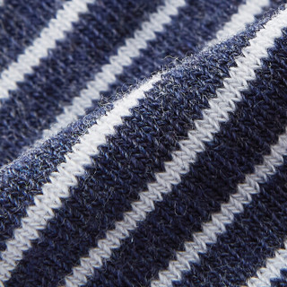 全棉时代 男幼童两双装条纹袜9.5cm(建议3-12个月) 蓝灰+灰色2双装
